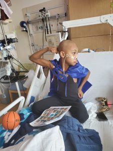 Rider during leukemia treatment