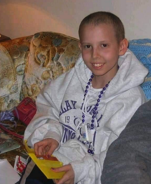 Liz during treatment